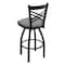 Holland Bar Stool Co 30" Swivel Bar Stool, Black Wrinkle, Canter Grey Seat 82030BW007 - alternate 4